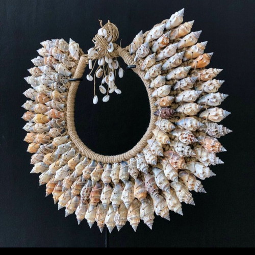 Decorative shell necklace like new on custom base