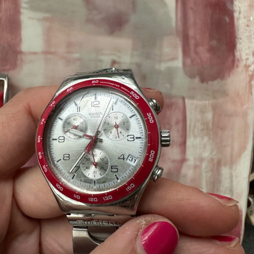 Swatch Irony Chronograph metal vintage Y2K watch like new