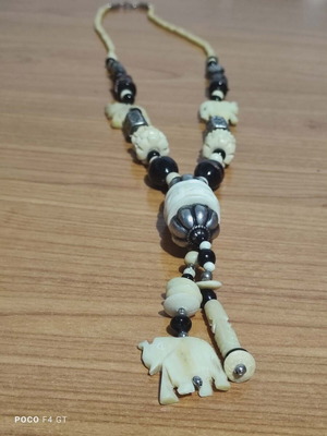 Bone necklace from camel like new, handmade carved