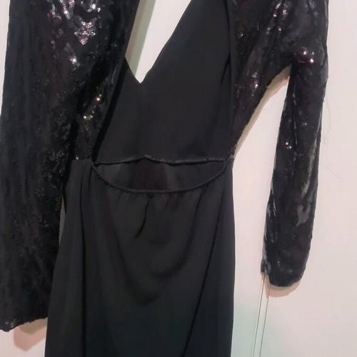 Dress with sequins and open back new, size S