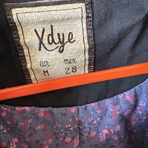 Xdye black jacket like new with pockets, size M