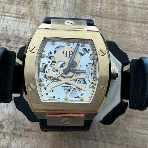 Philipp Plein Skeleton Watch new, black and gold