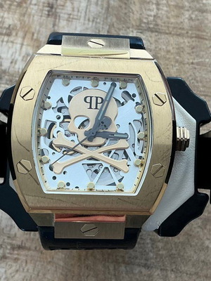 Philipp Plein Skeleton Watch new, black and gold