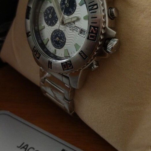 Jacques Lemans Liverpool Chronograph men's watch, white and blue