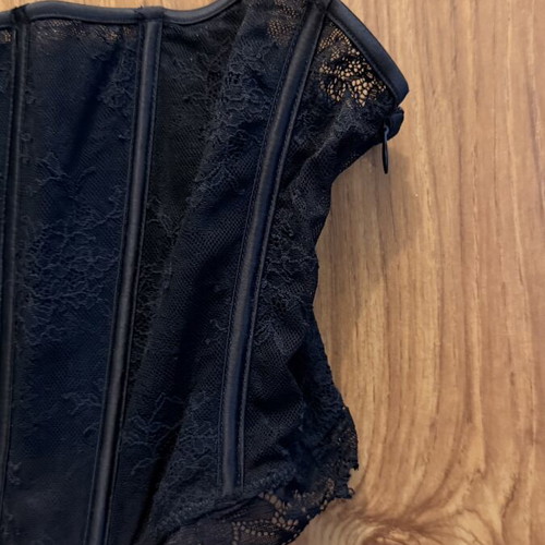 Zara women's corset new, black lace, zipper side, sizes XS and S