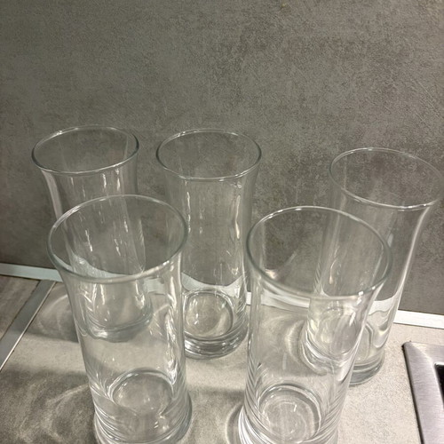 Set of 5 highball water and juice glasses