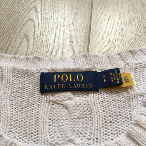 Polo Ralph Lauren cable-knit sweater, unisex, size S, white cotton
