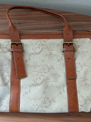Vintage Guidi leather bag, beige