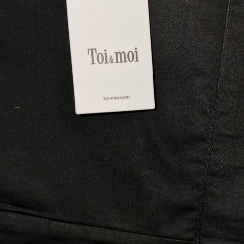 Toi&Moi dress fitted elastic midi black size S new