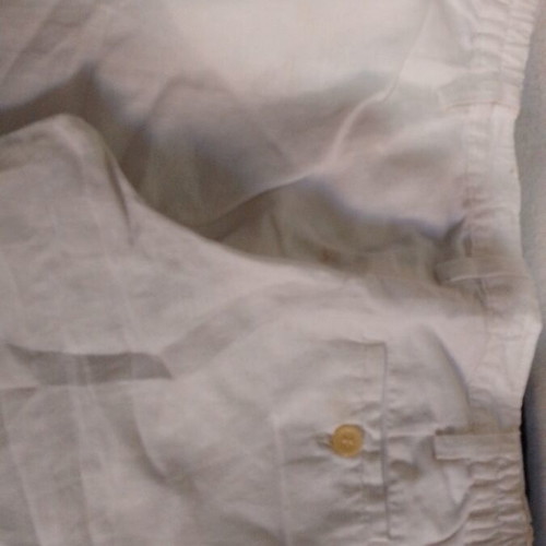 Unisex pants like new, light beige sugar color, linen, size 134 cm