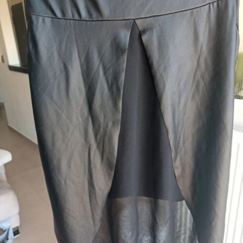 Anel sleeveless faux leather blouse like new, black with transparency