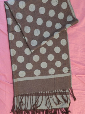 Thin scarf like new, brown and gray