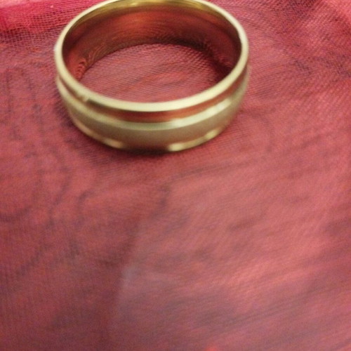Men's ring style wedding band gold plated size 11 new