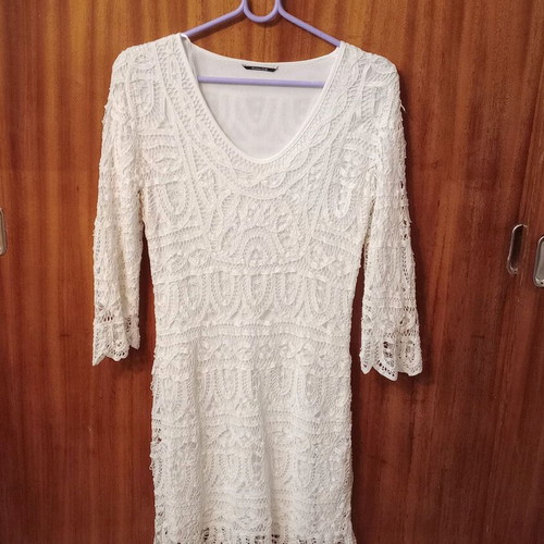 White lace dress Massimo Dutti like new, size M