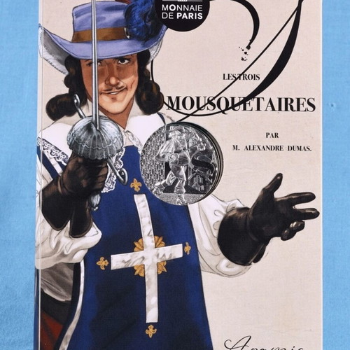 Silver coin 10 euros Monnaie de Paris "The Three Musketeers" Aramis new