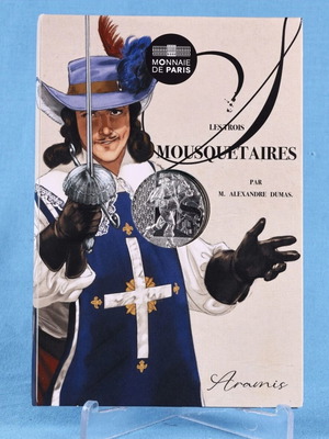 Silver coin 10 euros Monnaie de Paris "The Three Musketeers" Aramis new