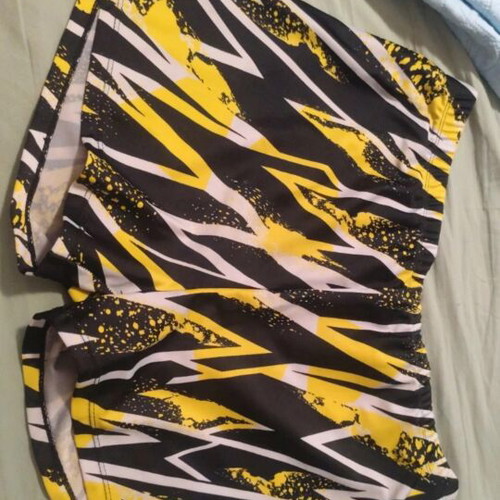 Swim shorts, black and multicolor, XXL