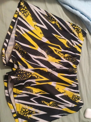 Swim shorts, black and multicolor, XXL
