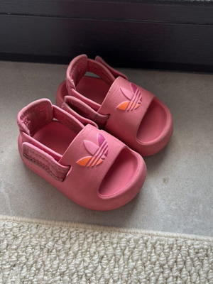 Adidas baby slippers used, pink