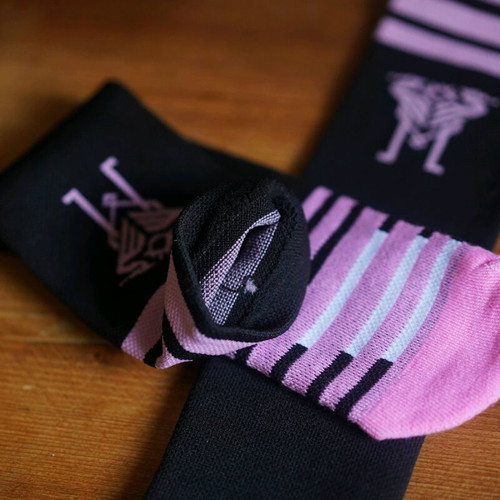 Lionel Messi #10 Socks pink/black new, one size