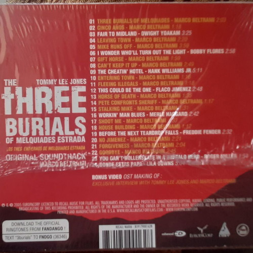 Marco Beltrami The Three Burials of Melquiades Estrada OST CD new, Latin