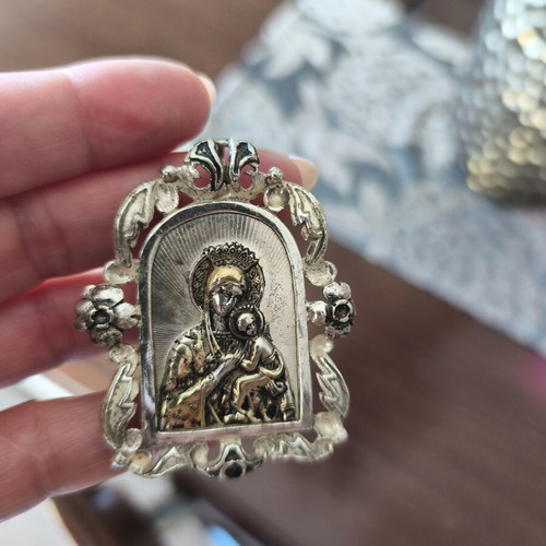 Silver 925 Small Frame with Gold Details like new
