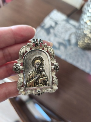 Silver 925 Small Frame with Gold Details like new