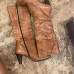 Leather boots, brown, size 37