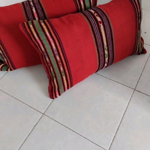 Woven pillowcases like new, 60x35 cm, traditional design