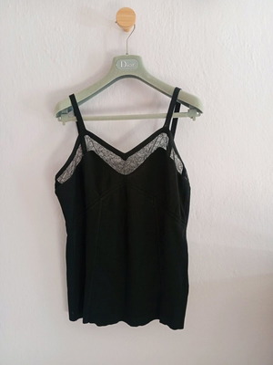 Blumarine black top used with lace and V cut size IT 44