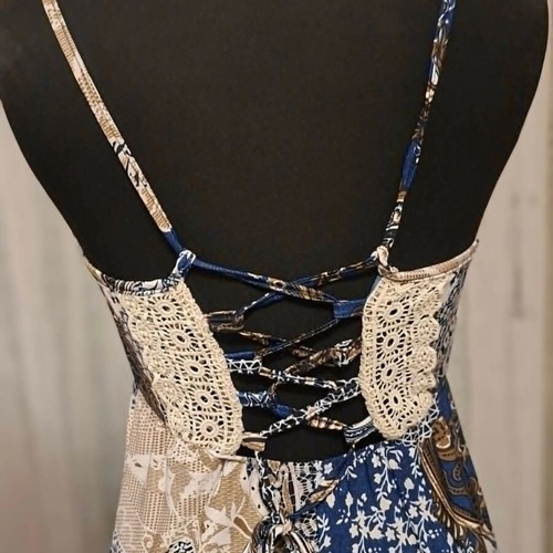 Benissimo summer dress size S, blue multicolor