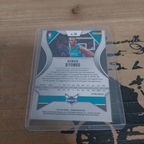 Bismack Biyombo Panini Prizm card like new