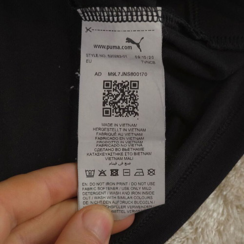 Puma Training women's t-shirt with knot black, like new, size M