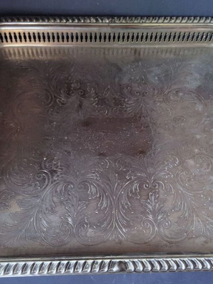 Baroque Serving Tray by Wallace Silver Plate used