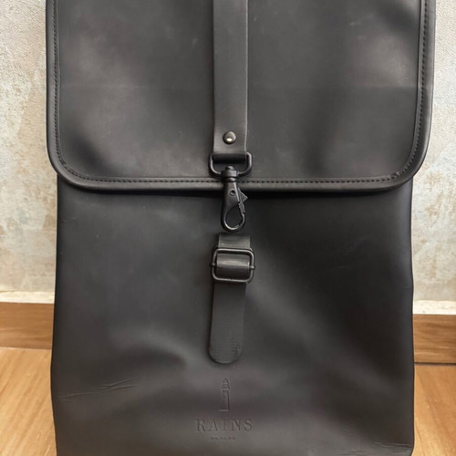 Rains backpack used, waterproof, black