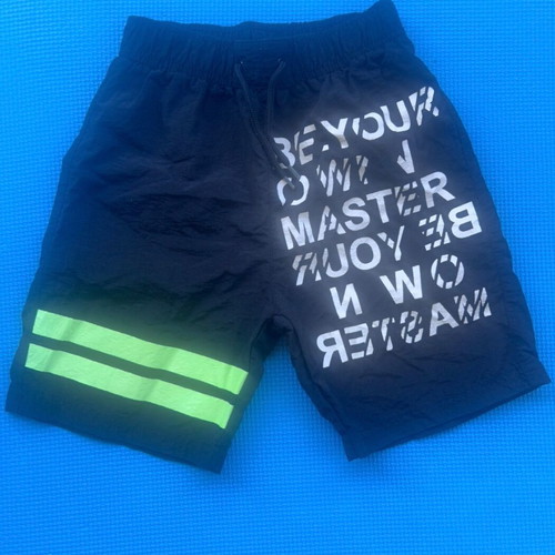 Funky Buddha Boys Swim Shorts Like New, Black Neon Green 5-6 Years