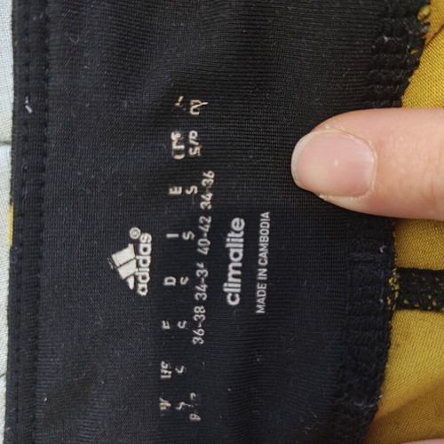 Adidas Climalite leggings, size small, black and yellow