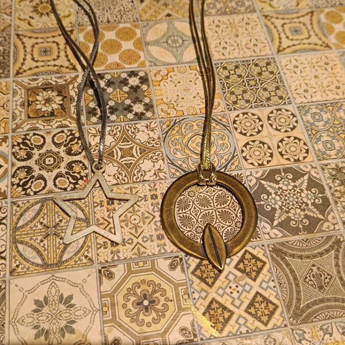 Metal ornaments with designs like new