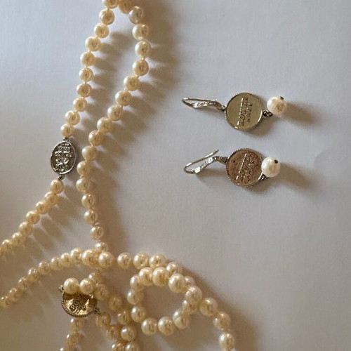 Bowerhaus jewelry set with pearls new