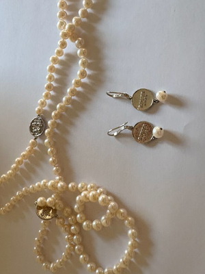 Bowerhaus jewelry set with pearls new