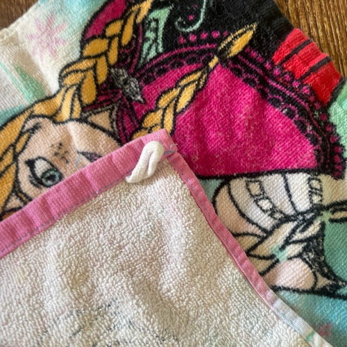Frozen children's towel 30 x 30 used with small stain