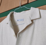 Zara men's shirt ecru new, cotton with rustic effect XL