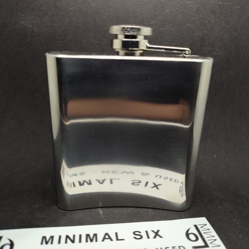 Jack Daniel's 2013 stainless steel flask used, 6 oz / 177 ml