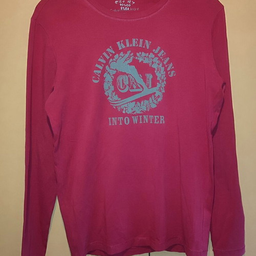 Calvin Klein Jeans long-sleeve shirt XL used, red