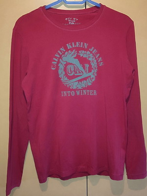 Calvin Klein Jeans long-sleeve shirt XL used, red