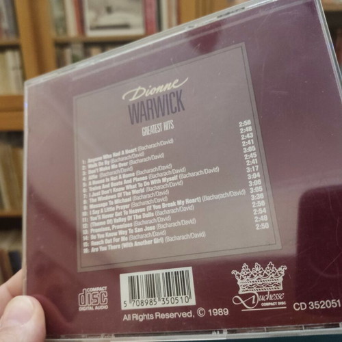 Dionne Warwick Greatest Hits CD like new 1989