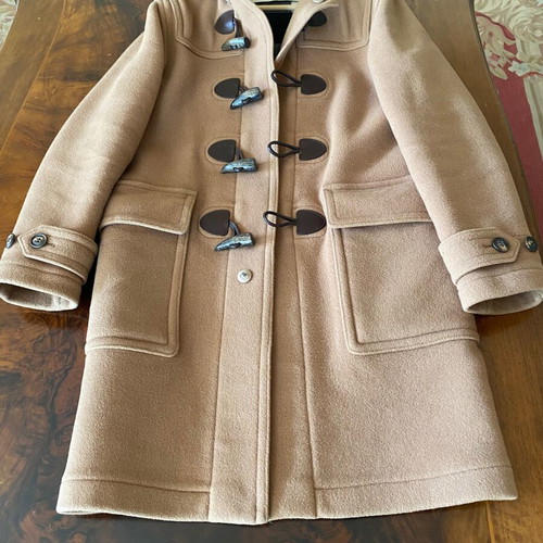 Burberry men's coat used, size Small, beige brown