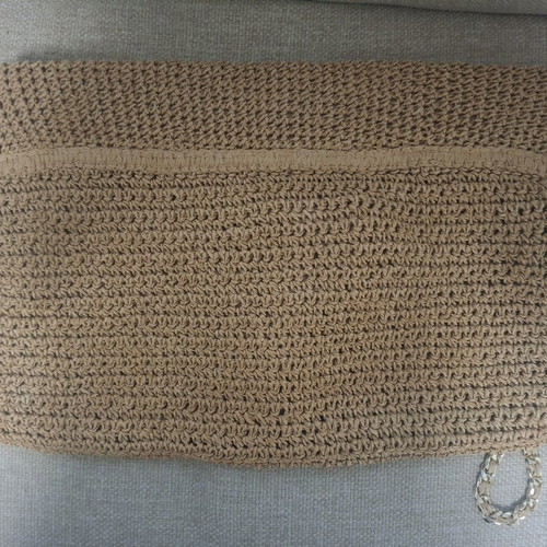 Watercult Maxi Clutch Beachbag straw boho bag with chain