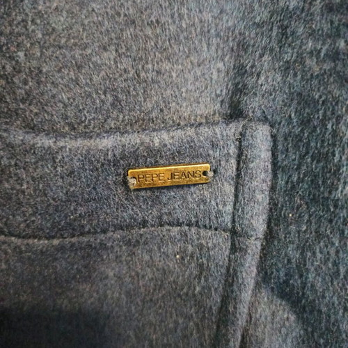 Pepe Jeans coat like new, blue, size Large, 100% wool