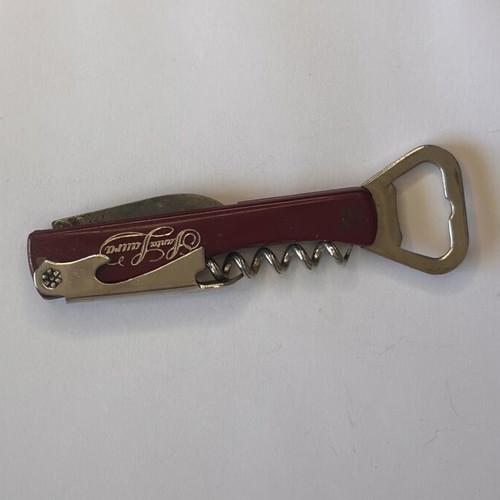 Vintage Patraiki Wines corkscrew and bottle opener used